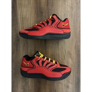 Nike KD18 'Air Bakin' Fire Red Black Yellow Men Size 5 Basketball HV1992-600
